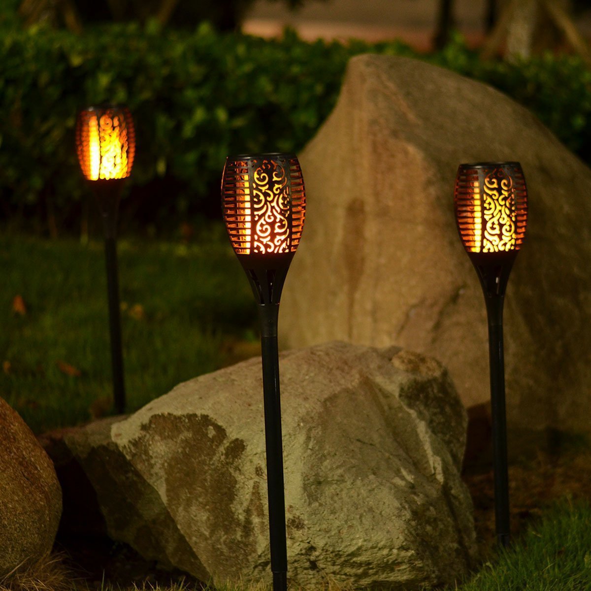 LED Solar Flickering Torch Stake Lights - Lighting Legends