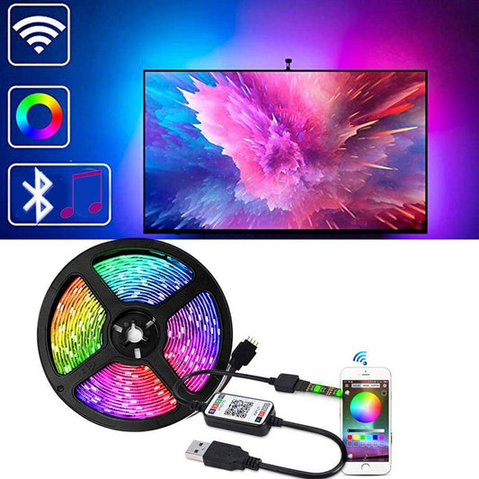 USB Multi-Colour LED TV Smart Backlight / Strip Light + WIFI Bluetooth Control - Lighting Legends
